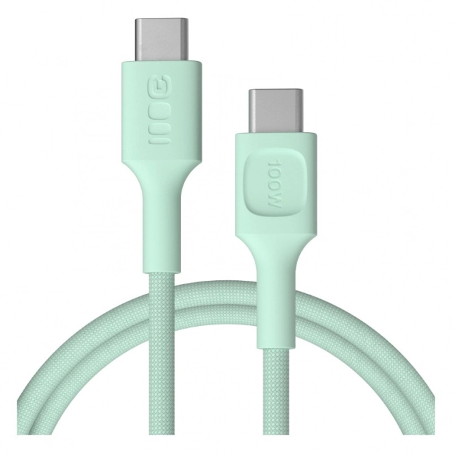 Cablu USB-C la USB-C PowerStream 100W împletit verde 1,2m