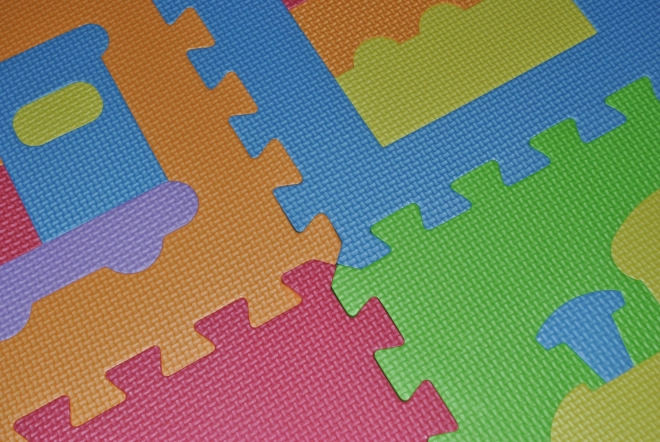 Puzzle din Spumă cu Obiecte pentru Copii