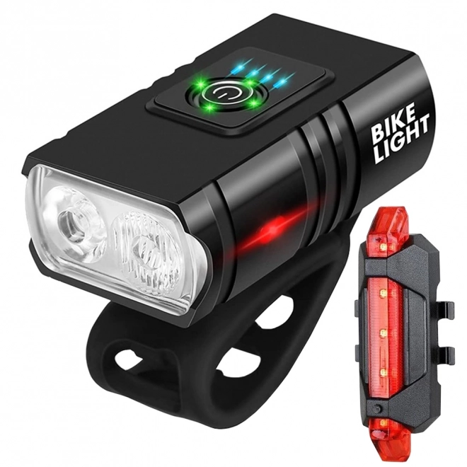 Set lumini bicicletă USB reîncărcabil