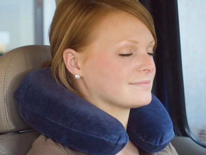 Cornell Travel Neck Pillow pentru mașină de călătorie tetieră cu memorie – Albastru