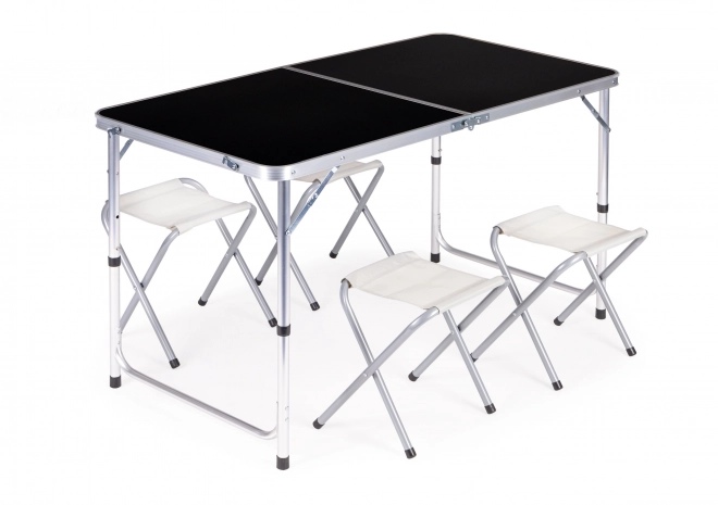 Set de camping pliabil cu masă și patru scaune