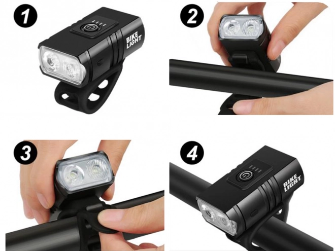 Set lumini bicicletă USB reîncărcabil