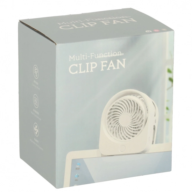 Mini ventilator de birou fără fir usb alb