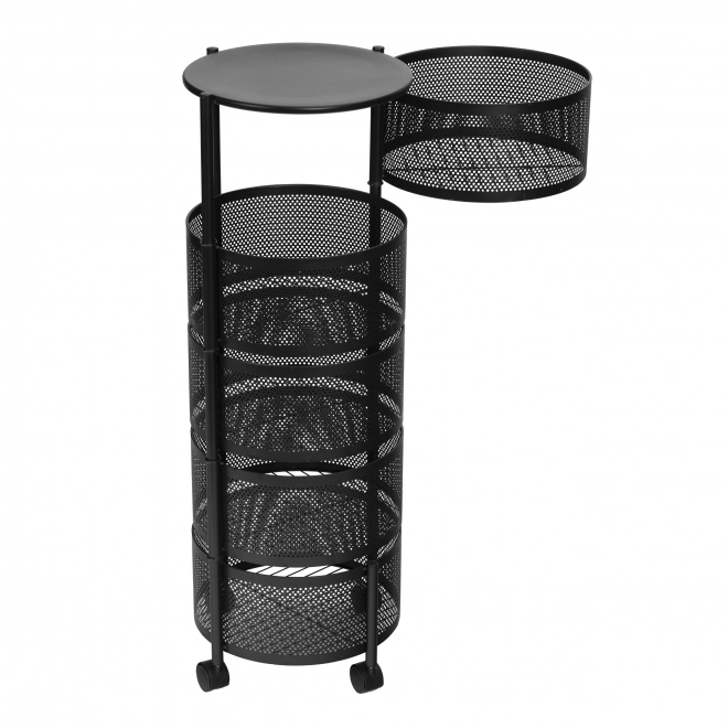 Organizator bucătărie cu etajere rotative, 5 nivele, metal, ModernHome