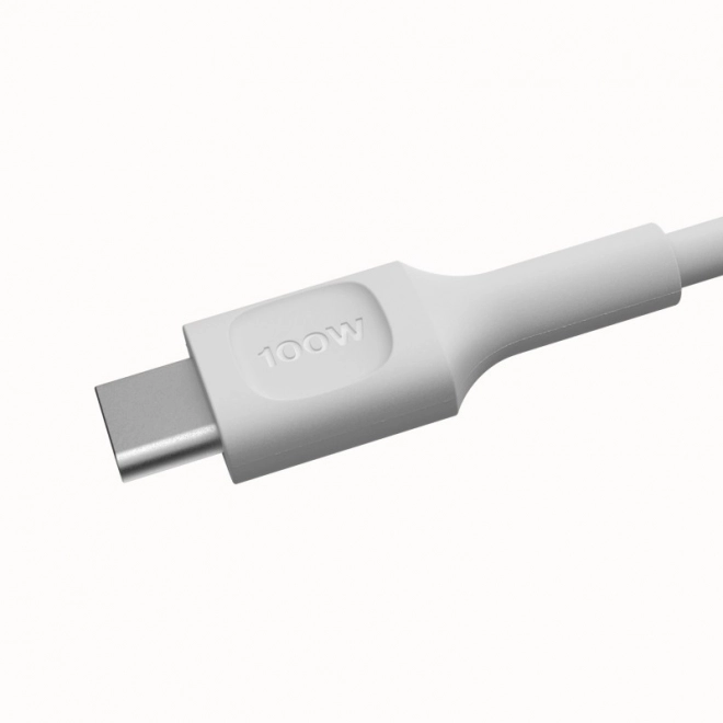 Cablu usb-c usb-c powerflex 100w silicon 1,2m alb