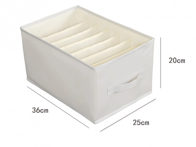 Organizator alb pentru îmbrăcăminte