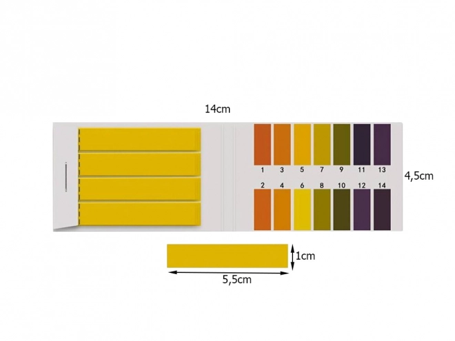 Hârtie de turnesol universală pentru măsurarea pH 1-14