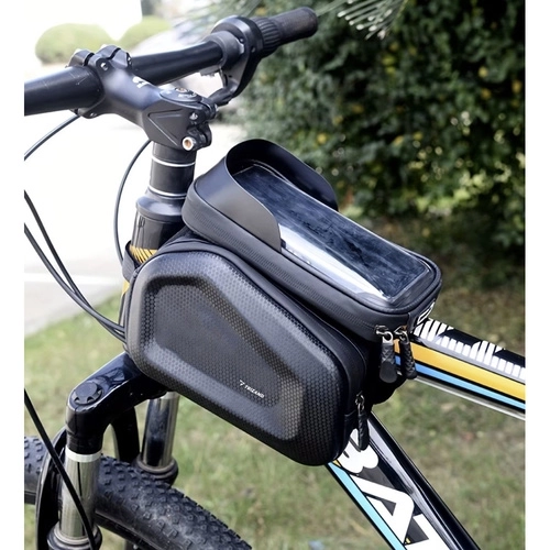 Geantă de bicicletă pentru telefon cu husă impermeabilă și parasolar