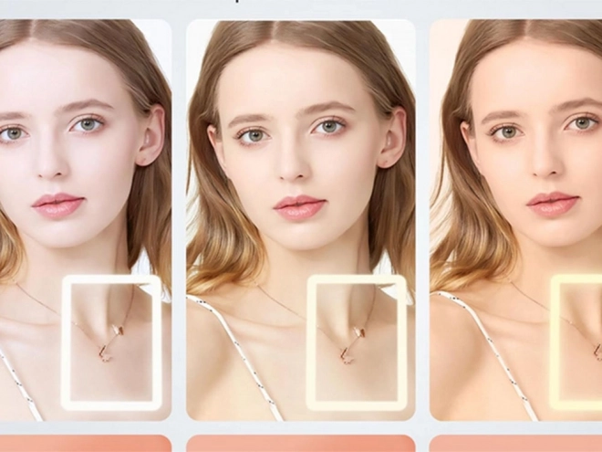 Oglindă cosmetică LED pliabilă pentru călătorii