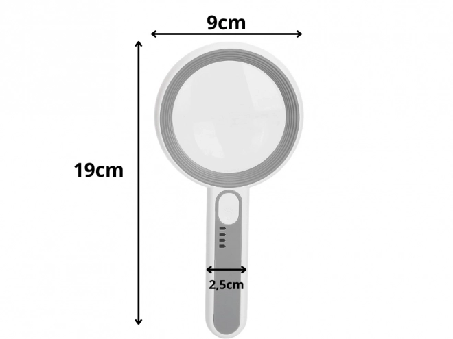 Lupă iluminată pentru citit cu iluminare LED