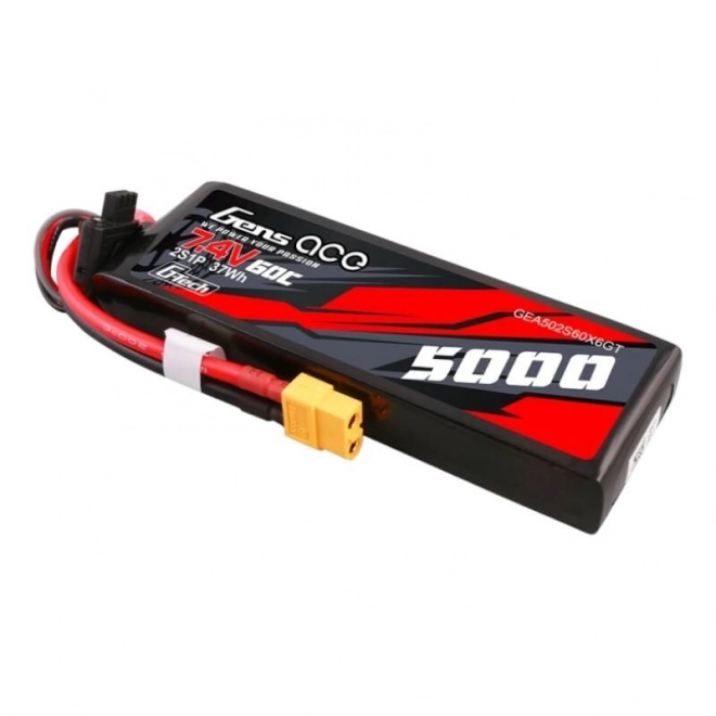 Baterie lipo Gens Ace G-Tech 5000mAh 7,4V 60C cu carcasa din PC și conector XT60