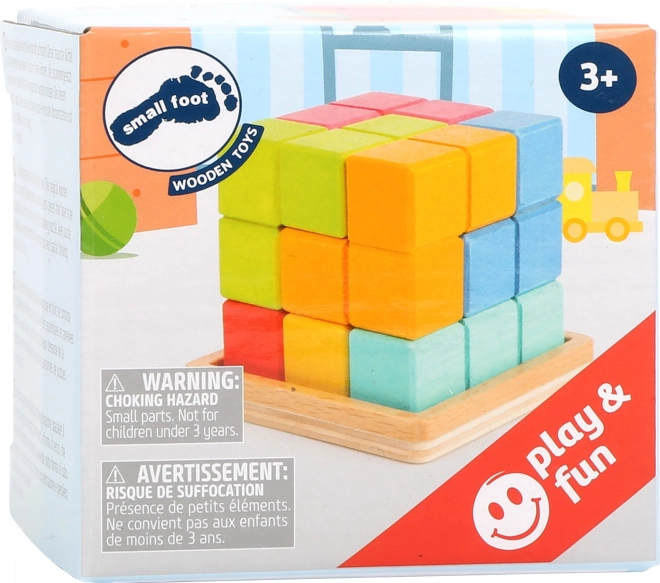 Small Foot Cub 3D din lemn