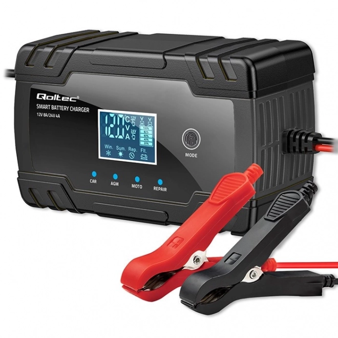 Încărcător inteligent microprocesor 12V/8A și 24V/4A cu funcție de reparație pentru acumulator AGM GEL