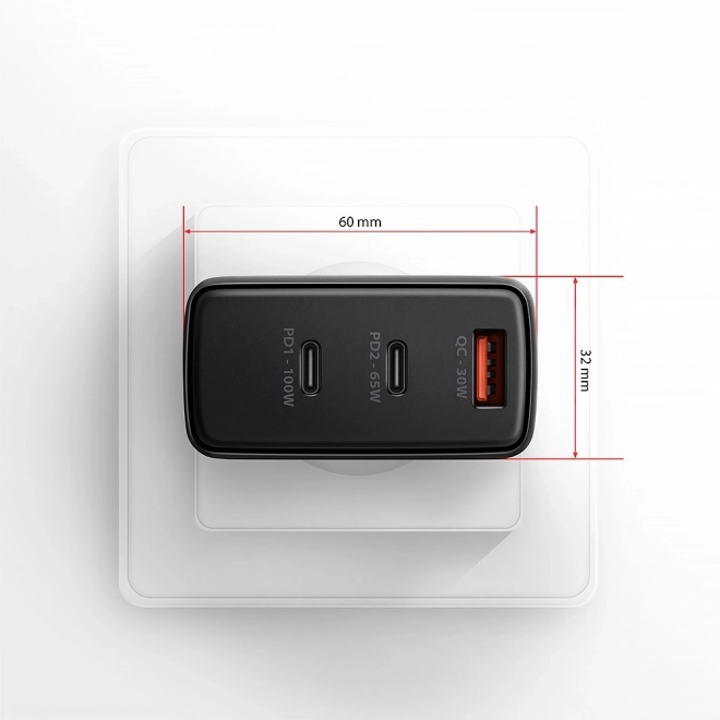 Încărcător GaN 100W cu 3 porturi AXAGON