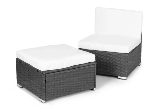 Set de canapea și masă modulară din ratan gri MultiGarden
