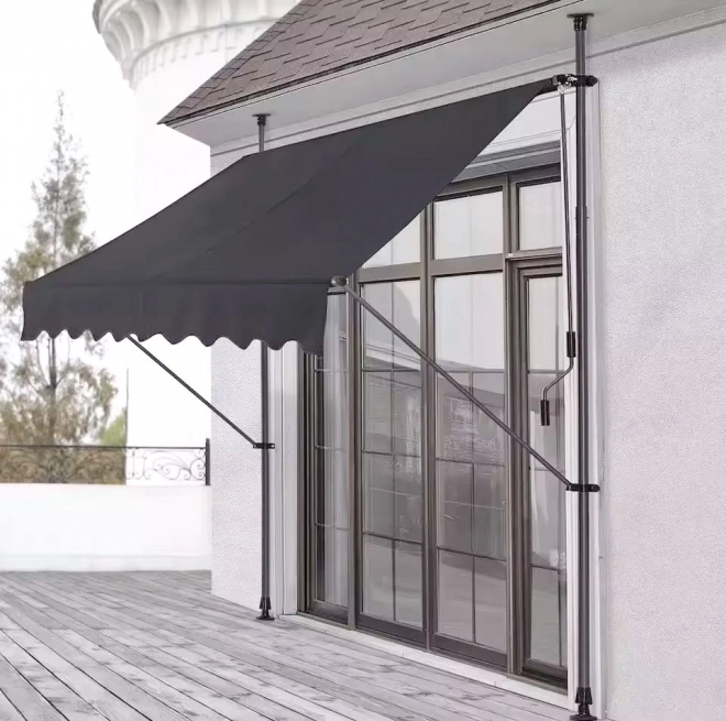 Umbrelă de balcon ajustabilă pe înălțime, rezistentă la apă, cu manivelă manuală
