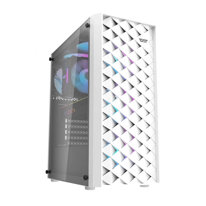 Carcasă computer Darkflash DK351 albă cu 4 ventilatoare