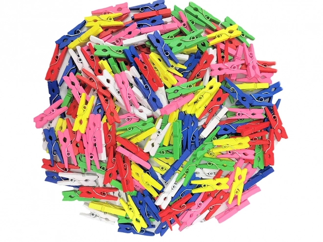 Mini cârlige de lemn pentru rufe 2,5 cm 100 bucăți