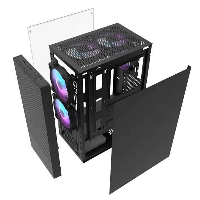 Carcasă PC Darkflash cu 3 ventilatoare