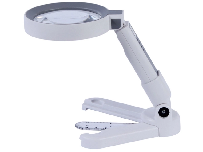 Lupă cosmetică cu suport și 20 LED-uri