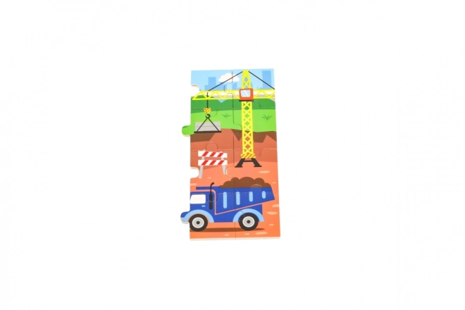 Puzzle din lemn cu utilaje de construcție Viga