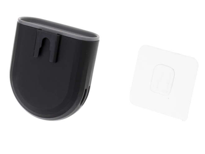 Perie de toaletă din silicon cu suport negru
