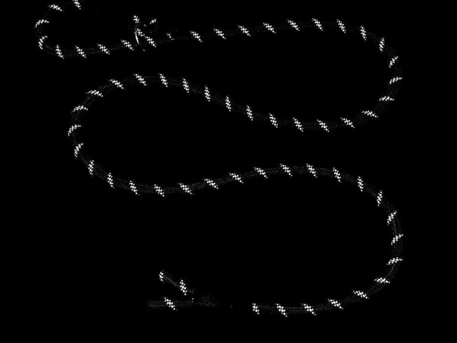 Lesă din frânghie puternică reflectorizantă pentru câini, cu mâner din spumă, 120 cm