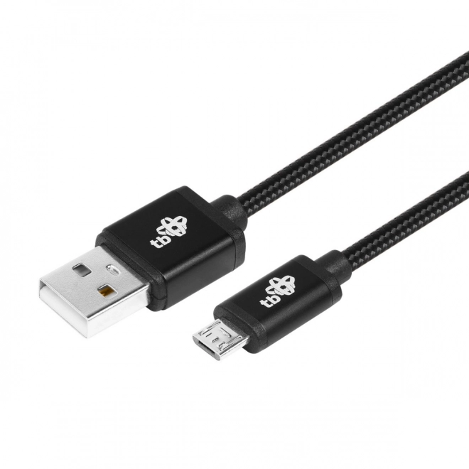Cablu USB la Micro USB 1.5 m negru cu protecție textilă