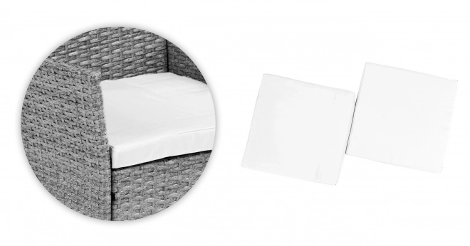 Set mobilier de grădină cu aspect de ratan – masă și scaune gri MultiGarden