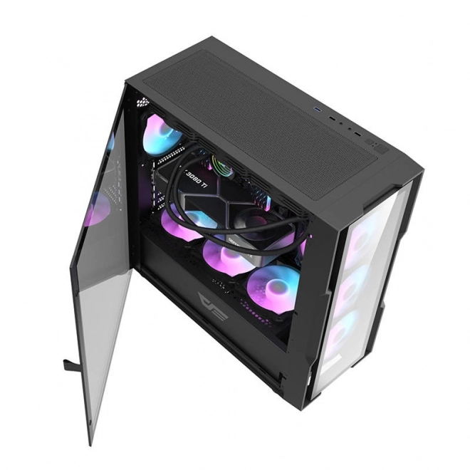 Carcasă PC cu iluminare RGB Darkflash