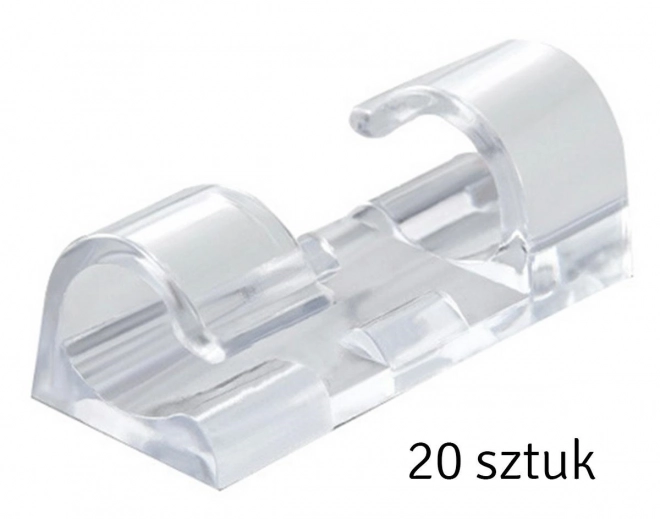 Organizator de Cabluri Autoadeziv cu Cleme, Set de 20 Bucăți