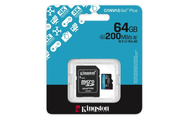 Card microSD 64GB Canvas Go! Plus cu adaptor