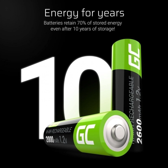 Baterii reîncărcabile AA 2600mAh Green Cell set 16 bucăți