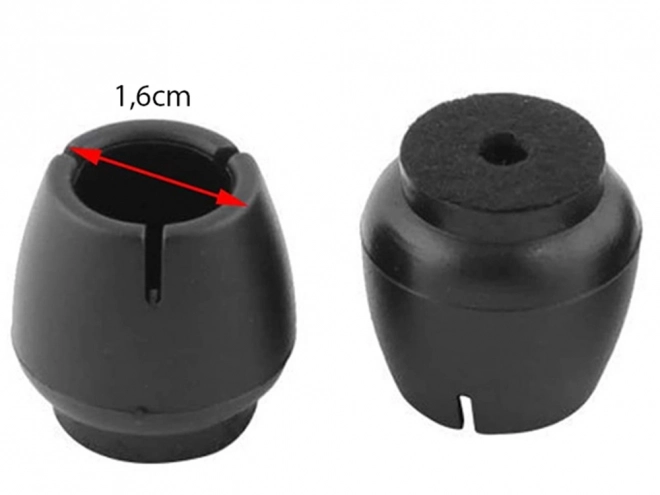 Protecții din pâslă pentru picioarele scaunului 12-16 mm negre set 16 bucăți