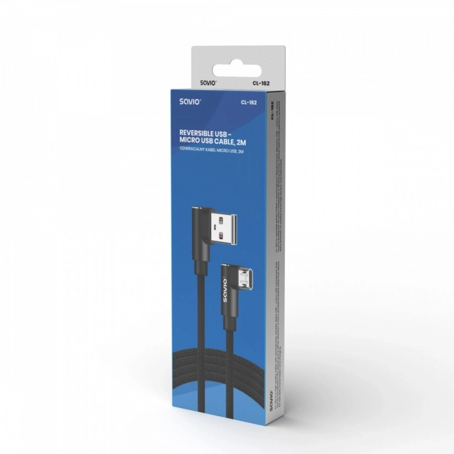 Cablu cu conector dublu USB Micro USB - USB A 2m