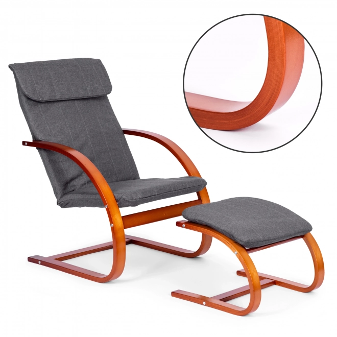 Scaun balansoar finlandez cu suport de picioare ModernHome