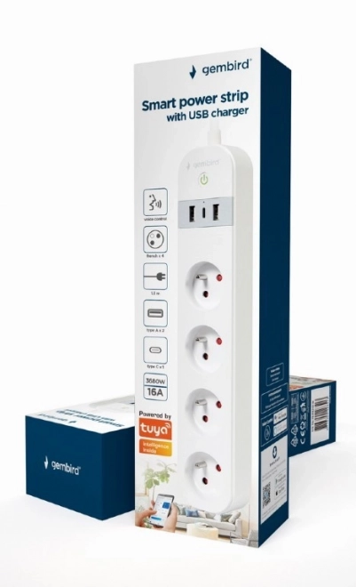 Listă de alimentare inteligentă cu USB Tuya