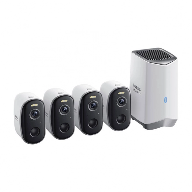 Sistem de securitate cu camere Baseus N1 2K, Set 4 buc., Alb