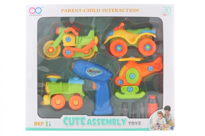 Set de asamblare vehicule pentru copii