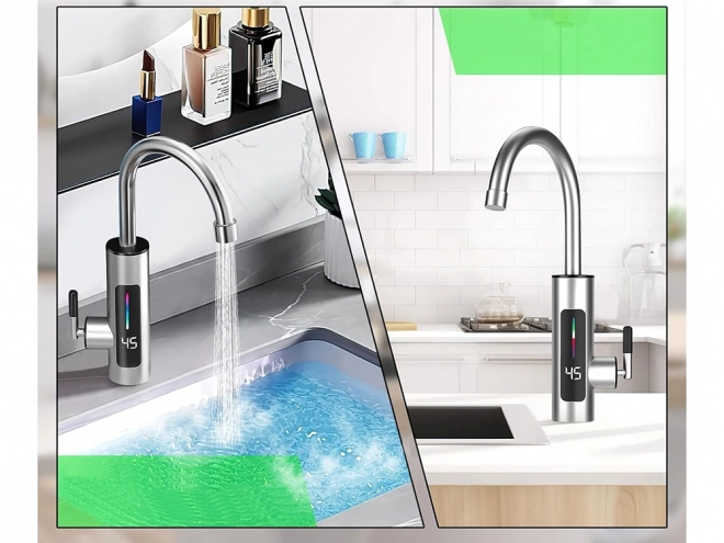 Robinet electric instant pentru bucătărie cu afișaj LCD