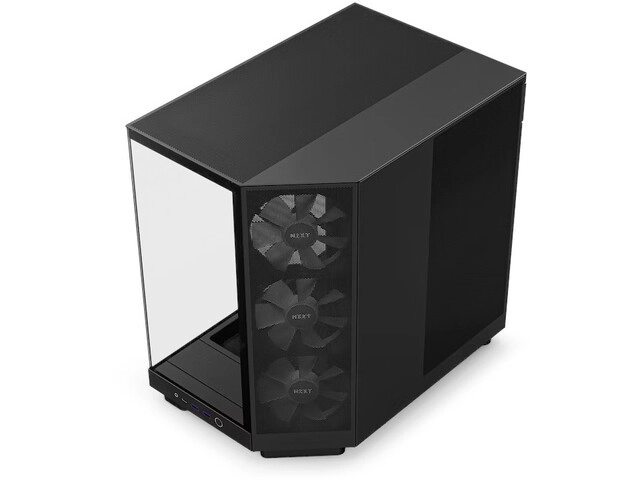 Carcasă compactă NZXT cu iluminare RGB și panou de sticlă neagră