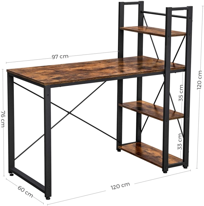 Dimensiuni confortabile 120 × 60 cm și picioare reglabile