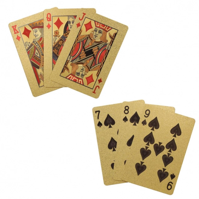 Cărți de joc din plastic aurii Poker