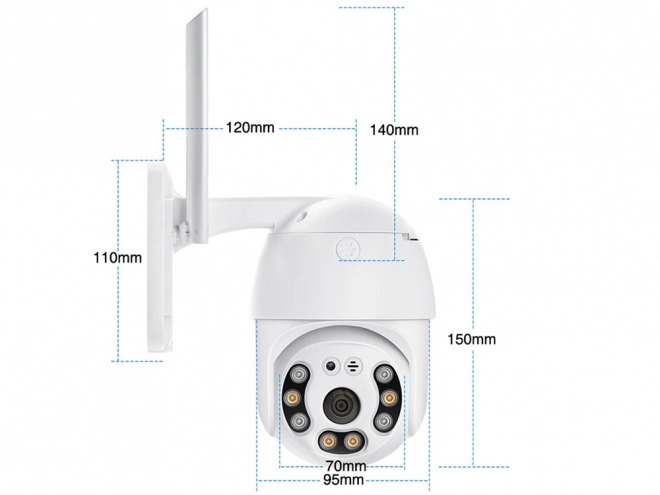 Cameră inteligentă WiFi pentru exterior Full HD cu zoom optic
