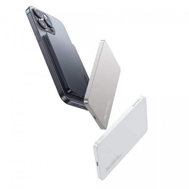 Powerbank MagSafe 5000mAh Alb cu Încărcare Inductivă și PD