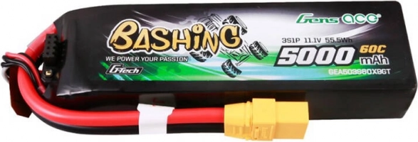 baterie lipo gensace 5000 mAh 11,1 V 60C 3S cu conector XT90