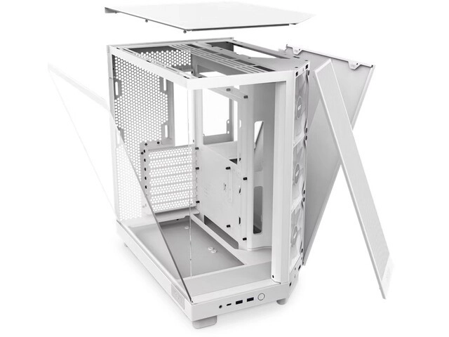 Carcasă PC NZXT H6 Flow RGB cu fereastră albă