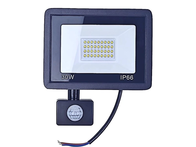 Reflector LED Exterior 30W cu Senzor de Mișcare și Amurg IP66