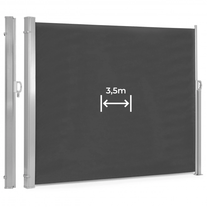 Marchiză laterală pliabilă 350x180 cm pentru grădină sau terasă antracit