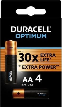 Baterii alcaline AA LR6 Optimum, pachet 4 bucăți